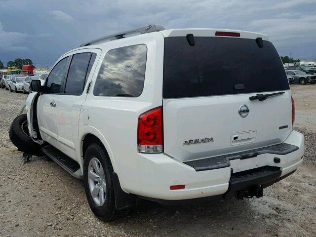 5N1BA0ND2BN608525 - 2011 NISSAN ARMADA SV WHITE photo 3