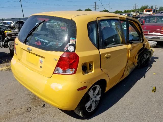 KL1TD66668B084901 - 2008 CHEVROLET AVEO BASE Сары фото 4