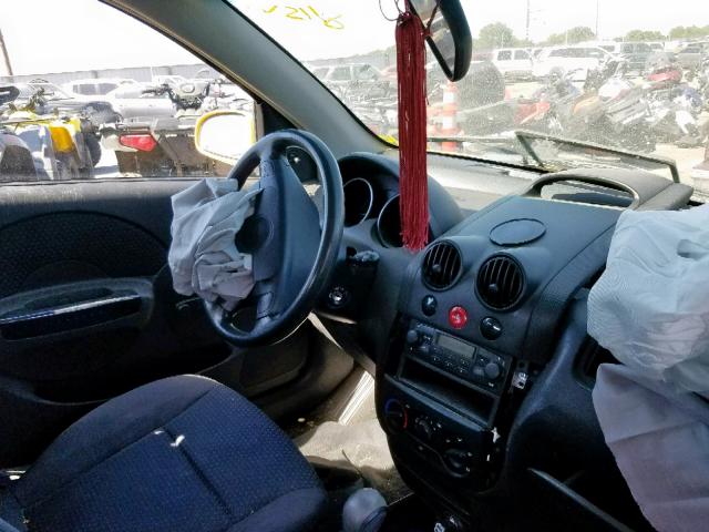 KL1TD66668B084901 - 2008 CHEVROLET AVEO BASE Сары фото 9