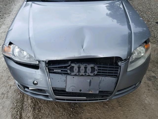 WAUDF78E87A116024 - 2007 AUDI A4 2.0T QU GRAY photo 7