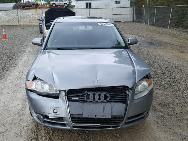 WAUDF78E87A116024 - 2007 AUDI A4 2.0T QU GRAY photo 9