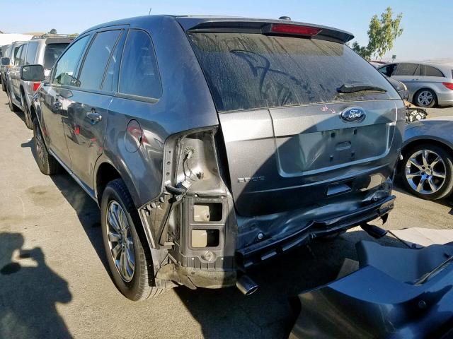 2FMDK3JCXABB65846 - 2010 FORD EDGE SEL GRAY photo 3