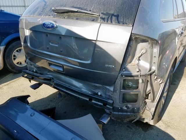 2FMDK3JCXABB65846 - 2010 FORD EDGE SEL GRAY photo 9