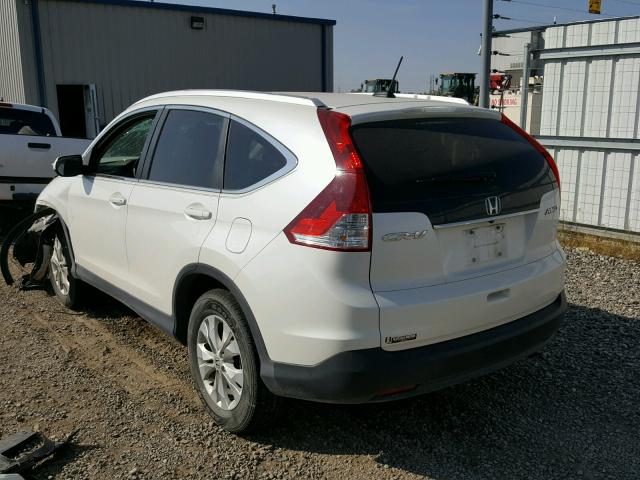 5J6RM4H78EL021618 - 2014 HONDA CR-V EXL WHITE photo 3