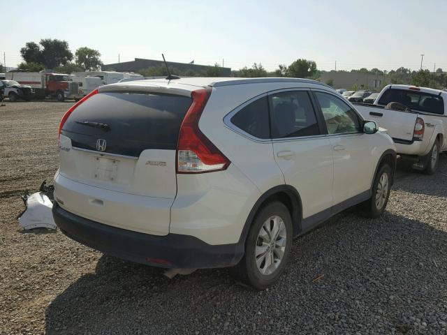 5J6RM4H78EL021618 - 2014 HONDA CR-V EXL WHITE photo 4