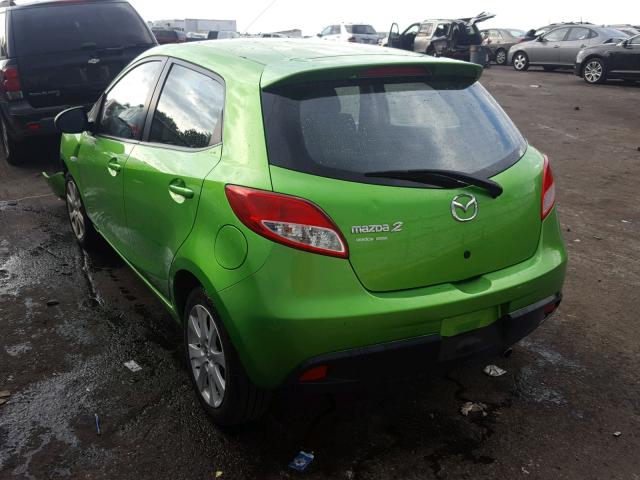 JM1DE1HY4B0126786 - 2011 MAZDA MAZDA2 GREEN photo 3