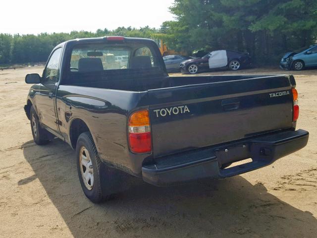 5TENL42N92Z120136 - 2002 TOYOTA TACOMA BLACK photo 3