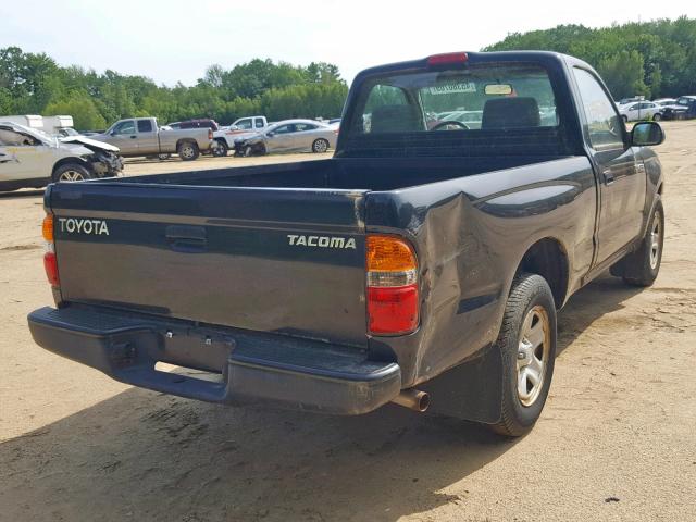 5TENL42N92Z120136 - 2002 TOYOTA TACOMA BLACK photo 4