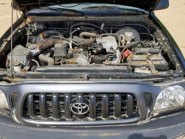 5TENL42N92Z120136 - 2002 TOYOTA TACOMA BLACK photo 7