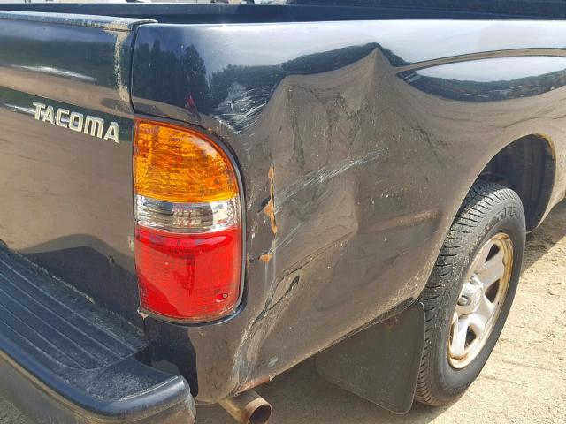 5TENL42N92Z120136 - 2002 TOYOTA TACOMA BLACK photo 9