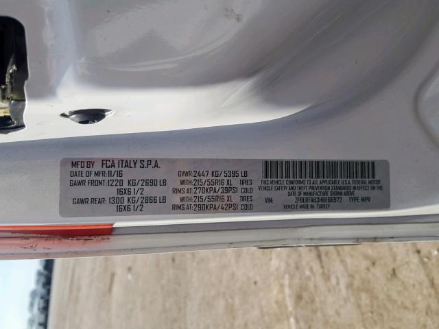 ZFBERFAB3H6E66972 - 2017 RAM PROMASTER 白色 照片 10