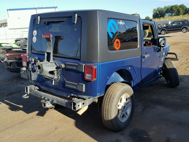 1J4AA2D19AL146651 - 2010 JEEP WRANGLER S BLUE photo 4