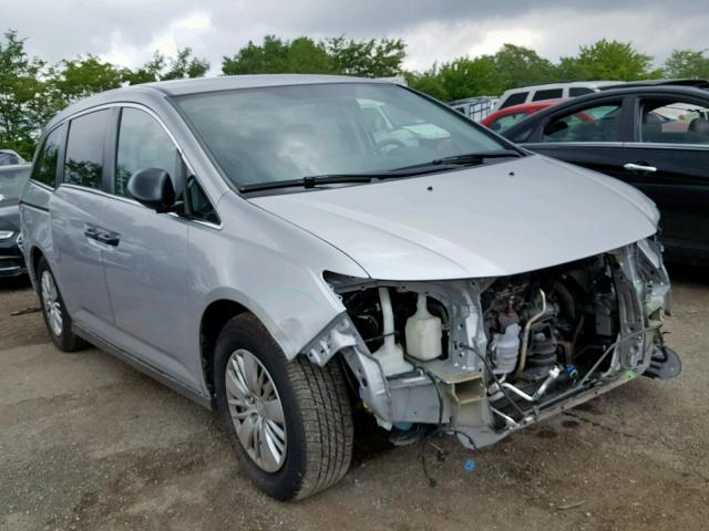 5FNRL5H24EB098119 - 2014 HONDA ODYSSEY LX GRAY photo 1