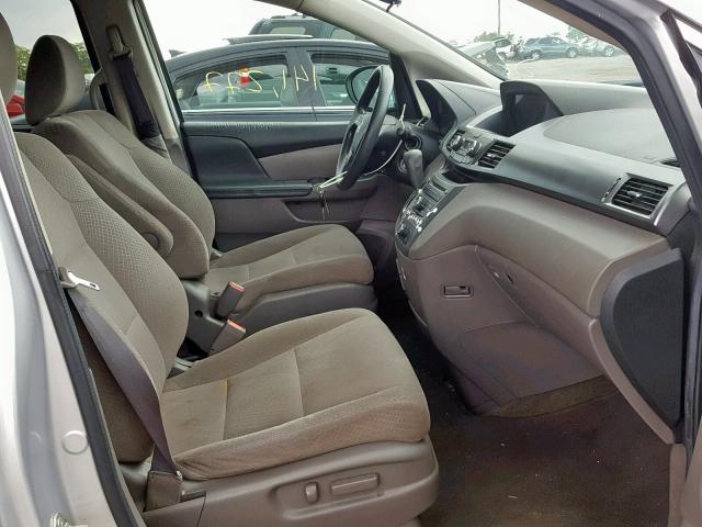 5FNRL5H24EB098119 - 2014 HONDA ODYSSEY LX GRAY photo 5