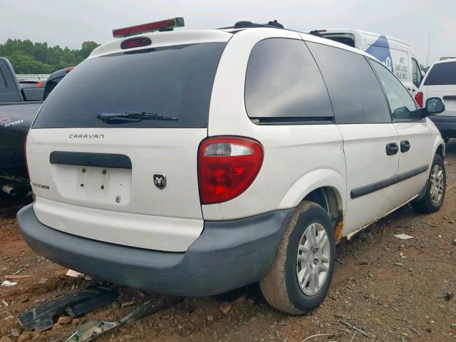 1D4GP25B05B153699 - 2005 DODGE CARAVAN SE WHITE photo 4