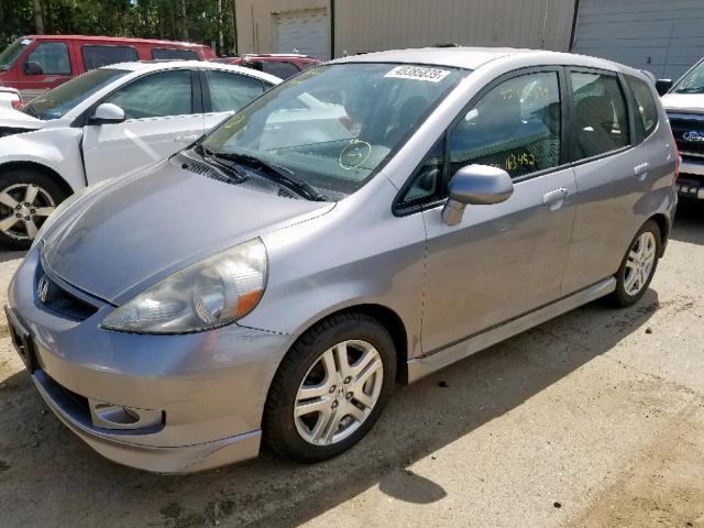 JHMGD38698S053128 - 2008 HONDA FIT SPORT SILVER photo 2