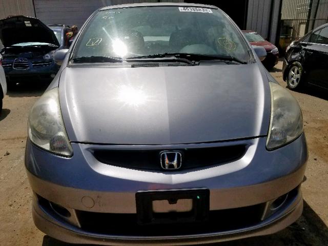 JHMGD38698S053128 - 2008 HONDA FIT SPORT SILVER photo 9