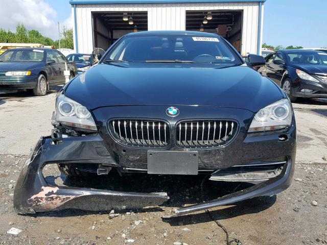 WBA6B4C5XDD098016 - 2013 BMW 650 XI BLACK photo 9