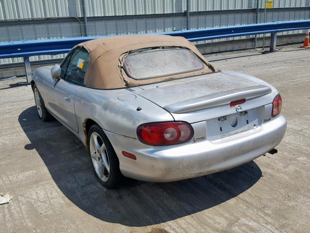 JM1NB353410218710 - 2001 MAZDA MX-5 MIATA SILVER photo 3