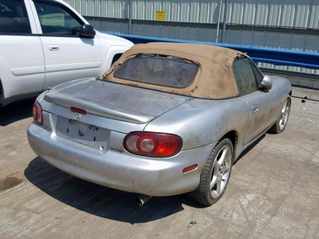 JM1NB353410218710 - 2001 MAZDA MX-5 MIATA SILVER photo 4