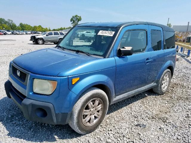 5J6YH27736L026829 - 2006 HONDA ELEMENT EX BLUE photo 2