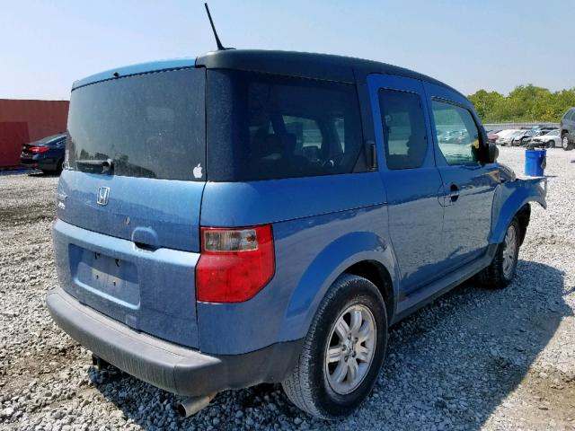 5J6YH27736L026829 - 2006 HONDA ELEMENT EX BLUE photo 4