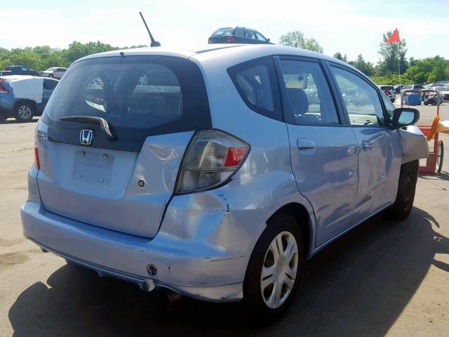 JHMGE87219S047219 - 2009 HONDA FIT BLUE photo 4