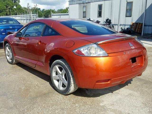 4A3AK24FX8E039358 - 2008 MITSUBISHI ECLIPSE GS ORANGE photo 3