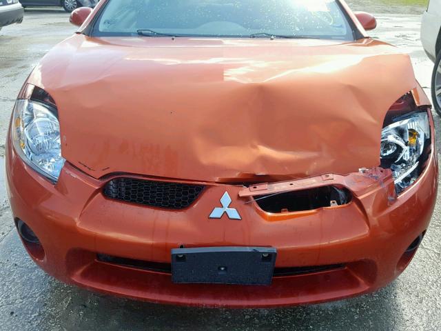 4A3AK24FX8E039358 - 2008 MITSUBISHI ECLIPSE GS ORANGE photo 9