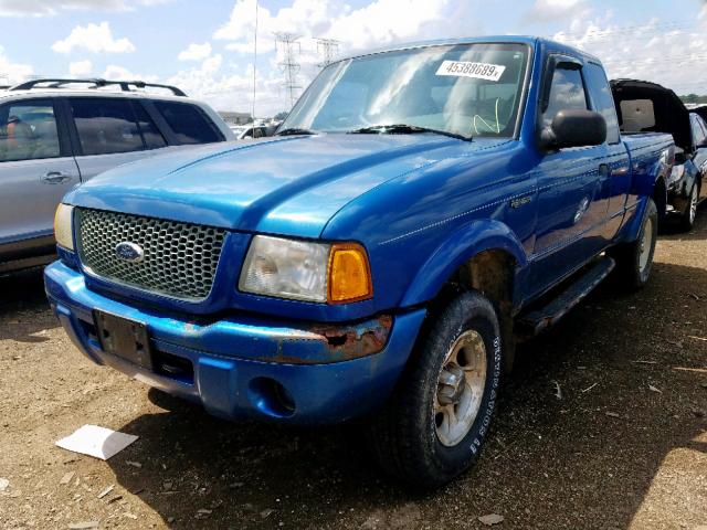 1FTZR15E91PA54557 - 2001 FORD RANGER SUP BLUE photo 2