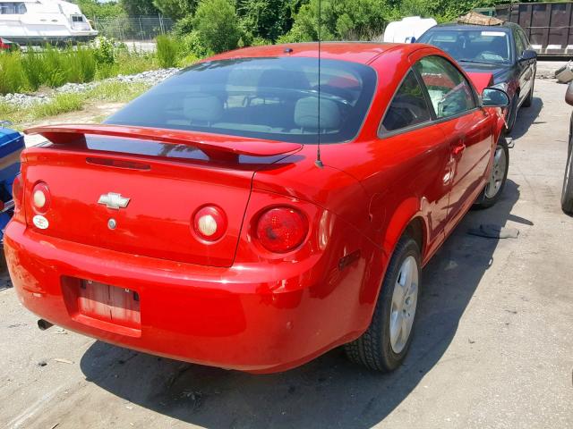 1G1AL15F177369104 - 2007 CHEVROLET COBALT LT RED photo 4