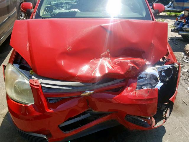 1G1AL15F177369104 - 2007 CHEVROLET COBALT LT RED photo 9