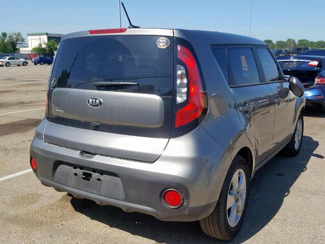 KNDJN2A28K7681195 - 2019 KIA SOUL GRAY photo 4