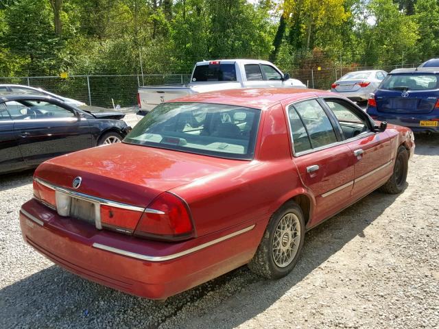 2MEFM74W41X652210 - 2001 MERCURY GRAND MARQ RED photo 4