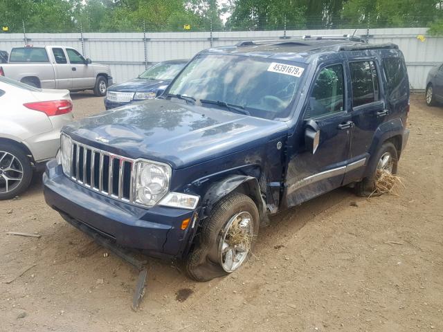 1J8GN58K98W288458 - 2008 JEEP LIBERTY LI BLUE photo 2