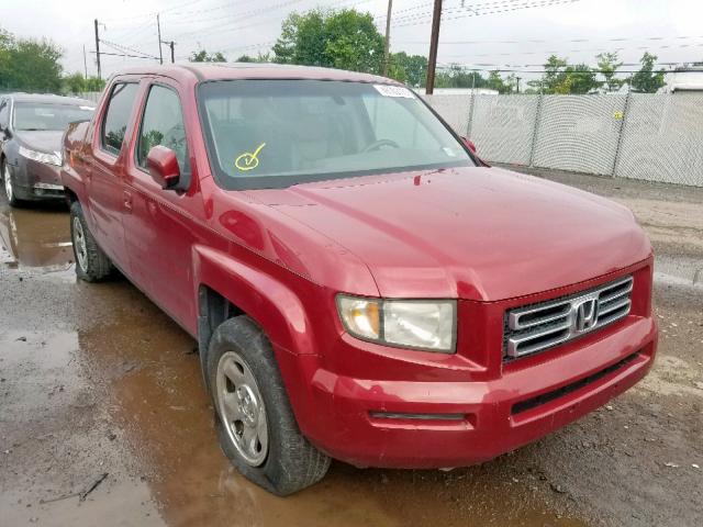 2HJYK16586H546177 - 2006 HONDA RIDGELINE RED photo 1