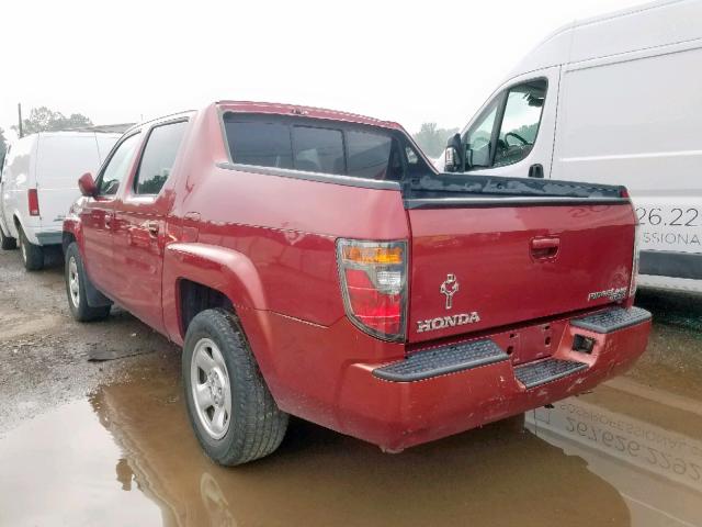 2HJYK16586H546177 - 2006 HONDA RIDGELINE RED photo 3