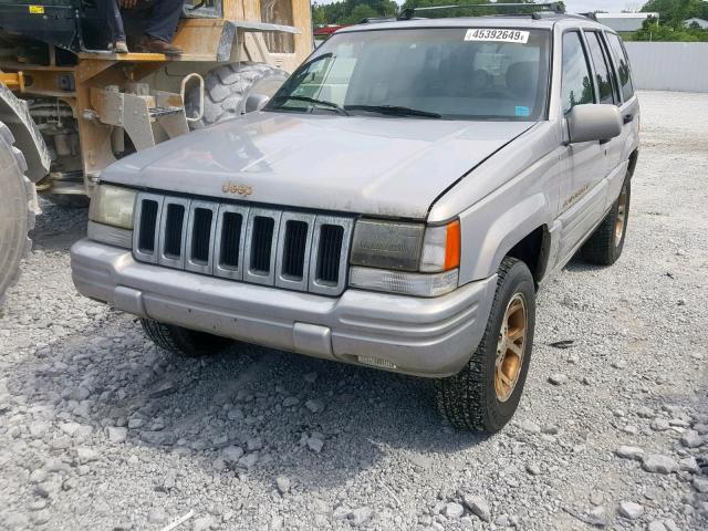 1J4GZ78YXVC581756 - 1997 JEEP GRAND CHER GRAY photo 2