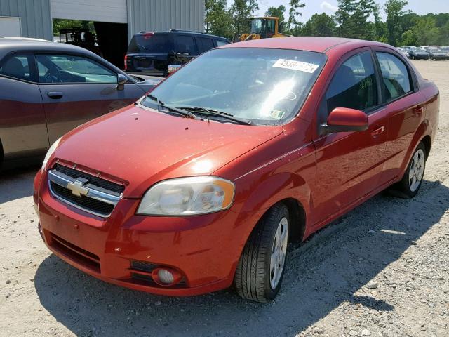 KL1TG5DE8BB145104 - 2011 CHEVROLET AVEO LT RED photo 2