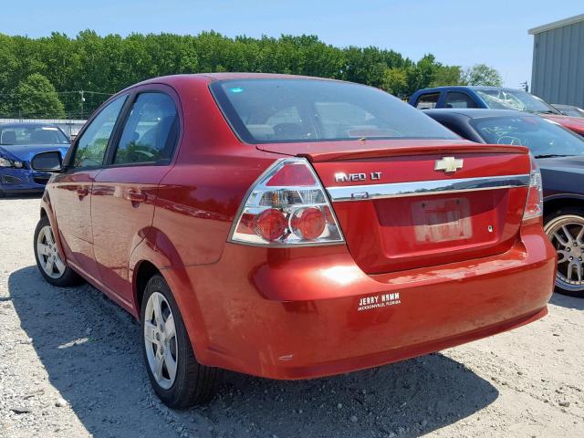 KL1TG5DE8BB145104 - 2011 CHEVROLET AVEO LT RED photo 3