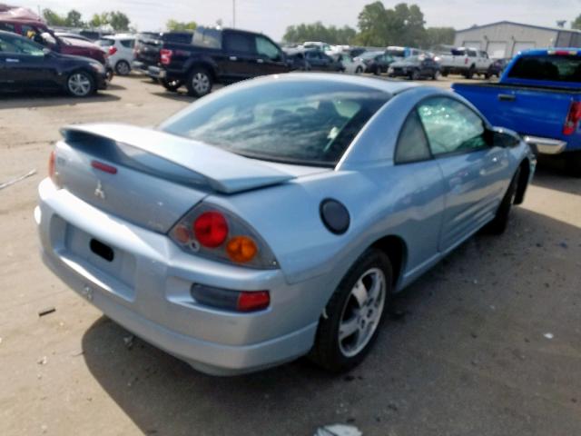 4A3AC44G83E064415 - 2003 MITSUBISHI ECLIPSE GS BLUE photo 4