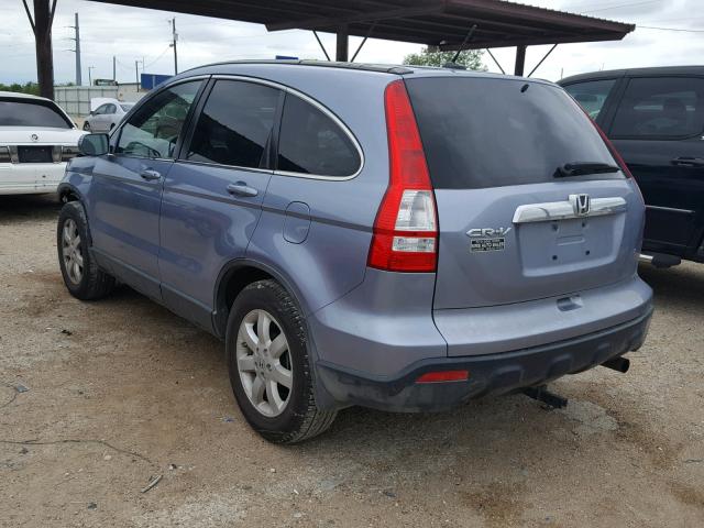 JHLRE38767C059755 - 2007 HONDA CR-V EXL BLUE photo 3