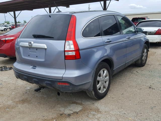 JHLRE38767C059755 - 2007 HONDA CR-V EXL BLUE photo 4