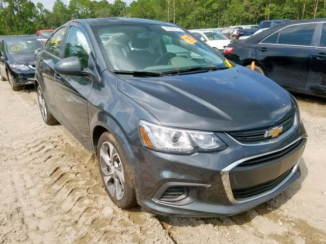 1G1JF5SB0K4121291 - 2019 CHEVROLET SONIC PREM GRAY photo 1