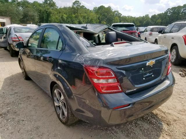 1G1JF5SB0K4121291 - 2019 CHEVROLET SONIC PREM GRAY photo 3