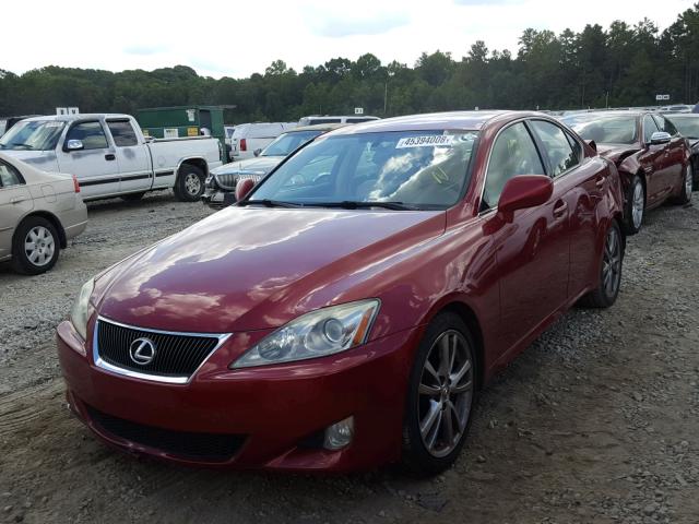 JTHBK262685062667 - 2008 LEXUS IS 250 BURGUNDY photo 2