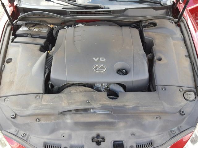 JTHBK262685062667 - 2008 LEXUS IS 250 BURGUNDY photo 7