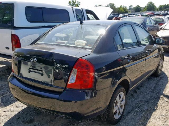 KMHCN46C26U013143 - 2006 HYUNDAI ACCENT GLS BLACK photo 4