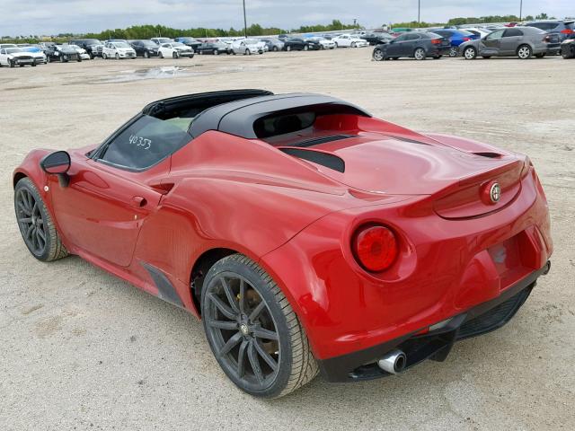 ZARBAAB46GM182503 - 2016 ALFA ROMEO 4C SPIDER RED photo 3