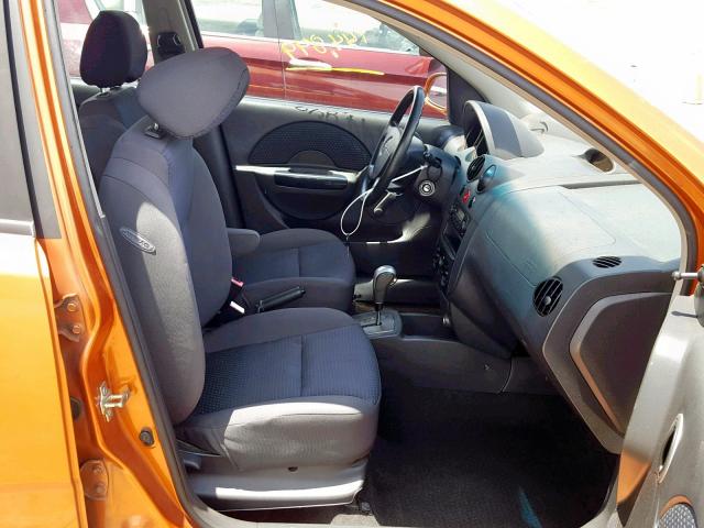 KL1TD666X7B788131 - 2007 CHEVROLET AVEO BASE Қызғылт сары фото 5